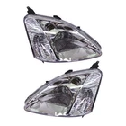 For Honda Civic 2002 2003 Headlights Driver And Passenger Side Pair Halogen New. Price: $168.23.