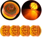 4X Amber 2" 9 Led Round Signal Tail Side Marker Light Lamp For Truck Trailer New. Price: $21.75.