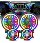 Mictuning J1 Rgb+ic 7-INCH Led Headlights W/fog Assembly For Jeep Wrangler New. Price: $185.00.