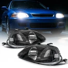 Philtop Headlights Assembly Compatible 1999-2000 Honda Civicblack Housing Clear New. Price: $116.81.