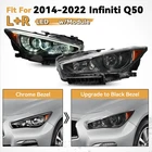 Chrome Upgrade Jdm Black Led Headlight For 2014-2022 Infiniti Q50 W/o Afs Pair New. Price: $217.99.