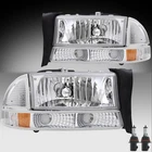 Chrome Headlights For 1997-2004 Dodge Dakota 1998-2003 Durango Lamps Lh&rh New. Price: $63.99.