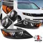 Black Housing Amber Corner Oe Style Projector Headlight Lamps For 11-13 Sorento New. Price: $257.85.