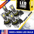 Auxito 9005+9006 Combo 4 Led Headlight Kit Bulbs High Low Beam White 100000LM New. Price: $34.19.