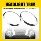 2X Chrome Headlight Ring Bezel Cover Trim For Mini Cooper F55 F56 F57 2014-2021 New. Price: $20.49.