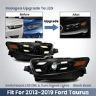 2013-2019 Ford Taurus Halogen Upgrade To Led Headlight Black Left+right Pair New. Price: $369.00.