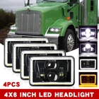 4PCS 4X6" Headlights Hi/lo Sealed Headlamps For Kenworth T800 T400 T600 W900 New. Price: $75.45.