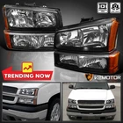 Fits 2003-2007 Chevy Silverado 2002-2006 Avalanche Black Headlights+bumper Lamps New. Price: $62.38.