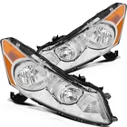 Headlights Assembly For Honda Accord 2.4L 3.5L 2008-2012 Pair Chrome Amber New. Price: $95.99.
