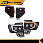 Dual Led Projector Headlights W/ Tail Fit 2009-2014 Ford F150 Pickup New. Price: $293.92.