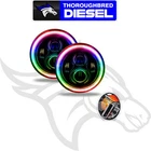 Oracle 7" High Powered Led Headlights (pair) -black Bezel Colorshift-rf Cntlr New. Price: $546.50.