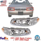 Headlights Halogen Assembly Lh & Rh For 1997-2005 Buick Century / 1997-04 Regal New. Price: $128.65.
