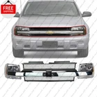 New Front Grille And Headlights Left & Right For 2002-2005 Chevrolet Trailblazer. Price: $246.21.