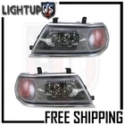 Headlights Headlamps Pair Left Right Set For 00-04 Montero Sport W/chrome New. Price: $199.26.