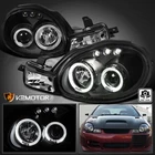 Black Fits 2000-2002 Dodge Neon Led Halo Projector Headlights+signal Lamps Pair New. Price: $156.38.