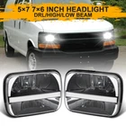 Pair 5X7 7X6 Led Headlight Turn Signal Drl For Chevy Express 1500 2500 Cargo Van New. Price: $98.75.