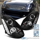 Black Fits 2005-2006 Infiniti G35 4DR Led Halo Projector Headlights Left+right New. Price: $237.95.