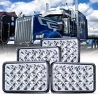 4PC 4X6'' 180W Headlights Hi-lo Sealed Beam For Peterbilt Kenworth T800 W900 New. Price: $35.98.