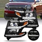 2PCS For 15-20 Chevy Tahoe Suburban Projector Headlights Black Housing Amber Drl New. Price: $278.34.