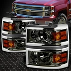 For 2014-2015 Chevy Silverado Smoked Housing Amber Side Projector Headlight/lamp New. Price: $180.39.
