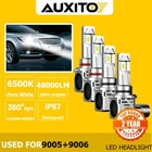 Auxito 4X 9005 + 9006 Combo Led Headlight Kit 32000LM High Low Beam Bulbs 6500K New. Price: $60.79.