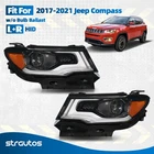 For 2017-2021 Jeep Compass Hid/xenon W/ Led Drl Headlight Left+right Pair New. Price: $254.99.