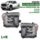 Full Headlight W/led Signal For 2020-2023 Gmc Sierra 2500 Hd Pair Right+left New. Price: $600.99.