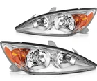 Headlights Assembly Pair Fits 2002-2004 Toyota Camry Clear Lens Chrome Housing New. Price: $91.89.