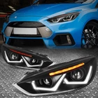 Led Drl 15-18 Ford Focus Black/amber Signal Projector Headlight Lamps New. Price: $224.09.