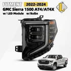 For 2022-2024 Gmc Sierra 1500 AT4X Full Led Headlight With Bulb Driver Side New. Price: $216.99.