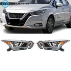 Headlight For Nissan Versa 2020-2021 Halogen Right+left Headlamps Clear Chrome New. Price: $110.97.