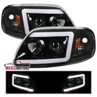 Jet Black Projector Headlights Fits 1997-2003 Ford F150 Expedition Led Tube Lamp New. Price: $228.49.