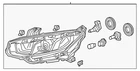 Genuine Honda Headlight Assembly 33150-TGG-A01 New. Price: $718.69.