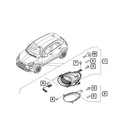 Genuine Mopar Headlamp Right 68637314AA New. Price: $825.70.
