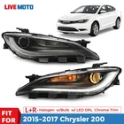 Halogen Headlight For 2015-2017 Chrysler 200 W/led Drl Bulb Chrome Right+left New. Price: $174.99.