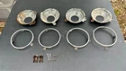 Oem Mopar 68-70 B/c-body Set Of 4 Headlight Buckets Beauty Retaining Rings 3-TAB Used. Price: $125.00.