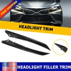 Front Headlight Black Eyelid Molding Trim For 2018-2023 Toyota Camry Xse Pair New. Price: $17.09.