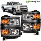 For Chevy Silverado 1500 2014-2015 Headlights Assembly Black Housing Clear Lens New. Price: $149.99.
