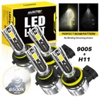 9005 H11 Combo 4X Led Headlight High Low Beam Bulbs Kit 6500K Super White Bright New. Price: $35.14.