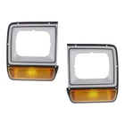 For Dodge D150/D250/D350 1990 Headlight Door Driver Passenger Side Pair Silver New. Price: $80.84.
