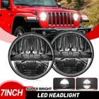 Pair 7'' Black Led Headlights High&low Beam For Jeep Wrangler Jk 2017-2018 Dot New. Price: $75.61.