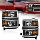 For 2014-2015 Chevy Silverado 1500 Pickup Chrome Headlights Headlamps L+r Pair New. Price: $116.53.