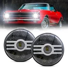Pair 7" Inch Round Led Headlights Halo Angel Eyes Drl For Chevy Truck Camaro C10 New. Price: $66.00.