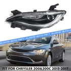 Driver For 2015-2017 Chrysler 200 Chrome Trim Halogen Headlight Lamp W/ Led Drl New. Price: $89.99.