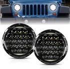 Aaiwa New Pair 7" Round Led Headlights Hi Lo Drl For Jeep Wrangler Jk Tj Cj Lj. Price: $109.49.