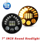 Pair 7" Inch Sealed Round Headlight High-low Beam Fit Ford F100 F150 Courier New. Price: $67.99.