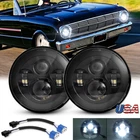 Pair 105W 7" Inch Led Round Headlight Projector Hi/lo Ford Falcon Mustang Ii New. Price: $53.99.