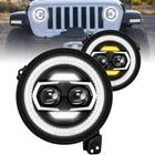 9" Round Dot Led Headlight For Jeep Wrangler Jl Jt Gladiator 2018+ W/ Halo Drl New. Price: $219.99.