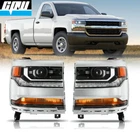 2016-2019 Headlights For Chevy Silverado 1500 Chrome Clear Drl Hid/xenon Lamp New. Price: $299.99.