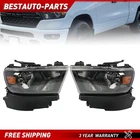 Halogen Headlights Assembly For Dodge Ram 1500 2019-2024 Left+right W/ Bulbs New. Price: $202.94.